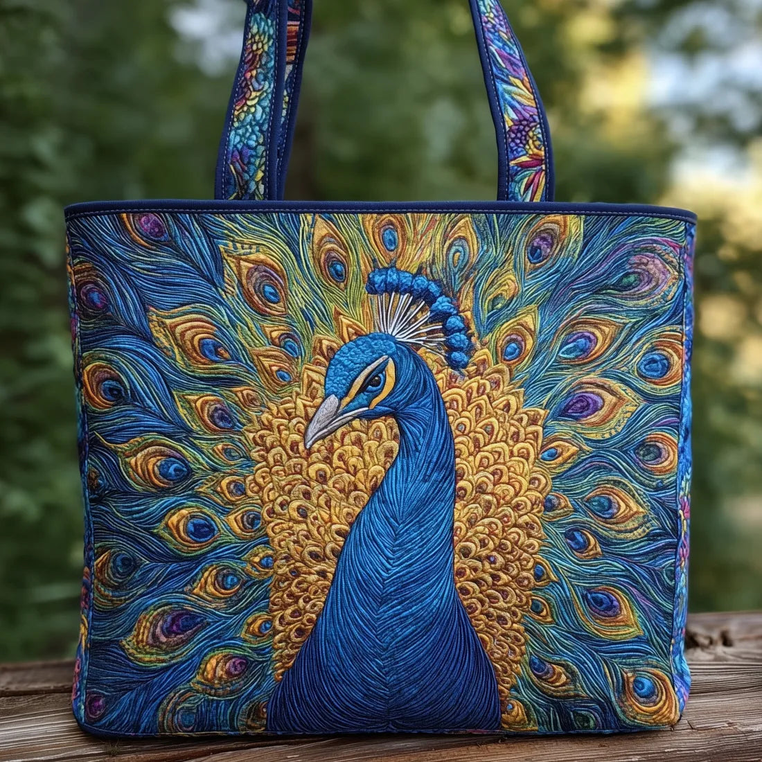 Bolsa Artesanal con Pavo Real