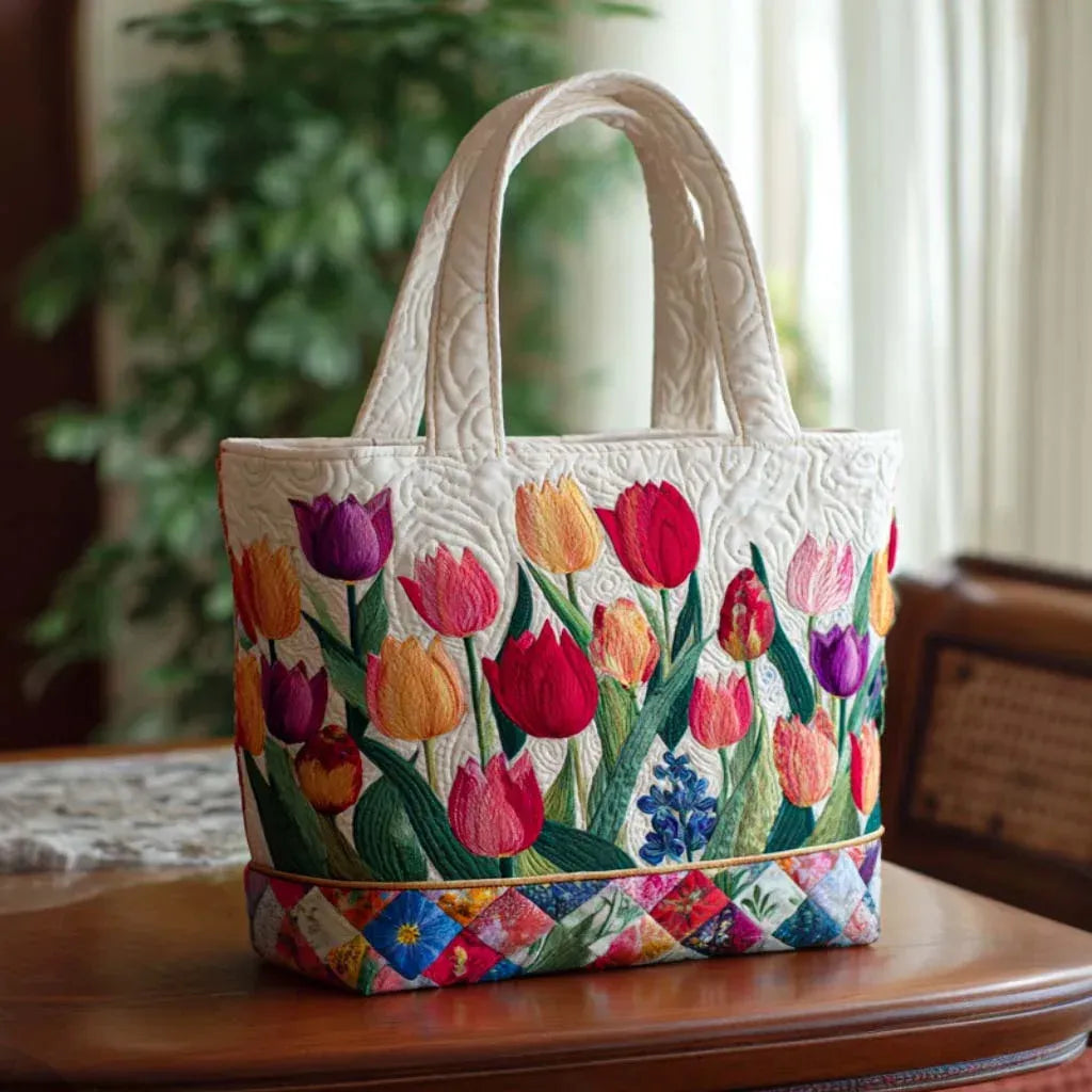 Bolsa Artesanal con Tulipanes