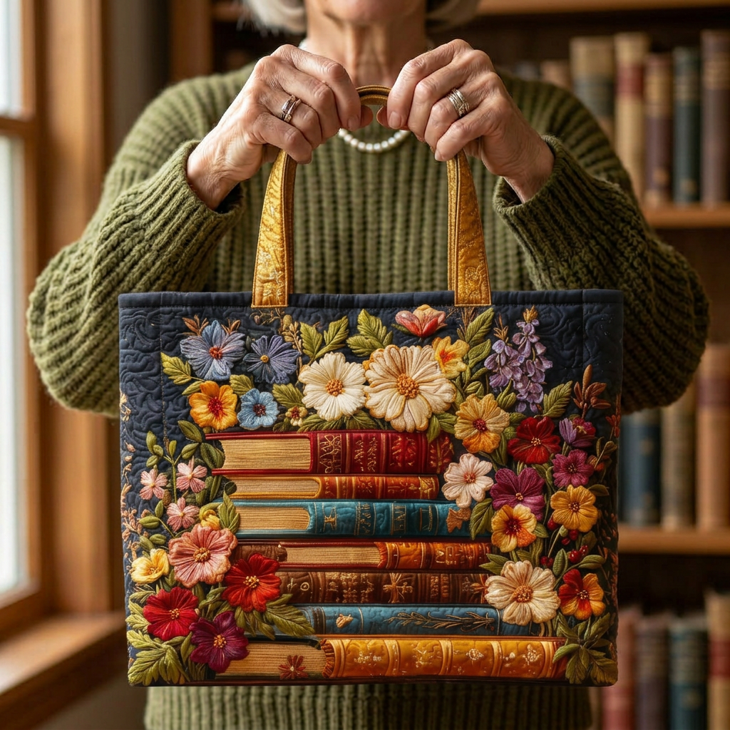 Bolsa Artesanal con Diseño Floral