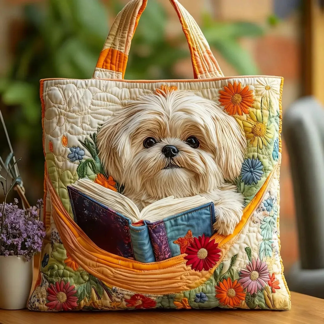 Bolsa Artesanal con Motivo de Shih Tzu