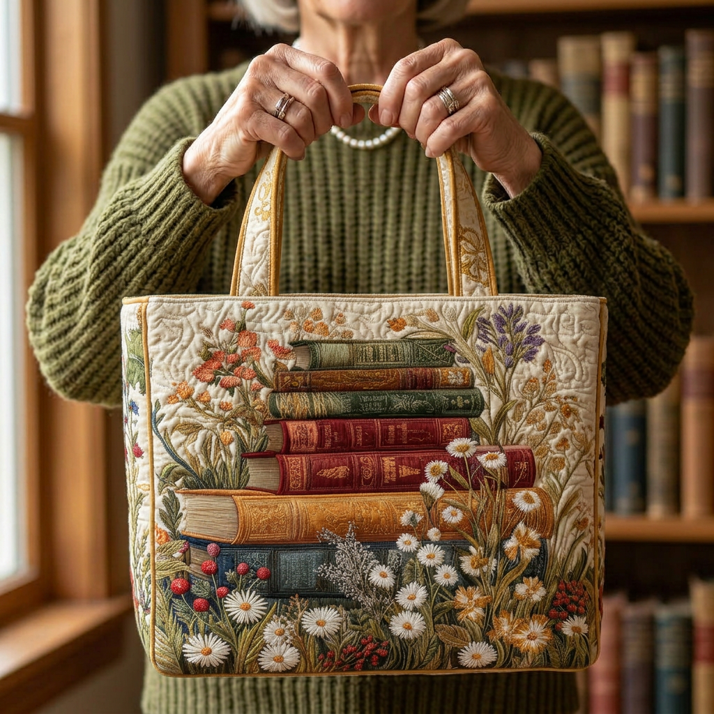Bolsa Artesanal con Estampado Floral